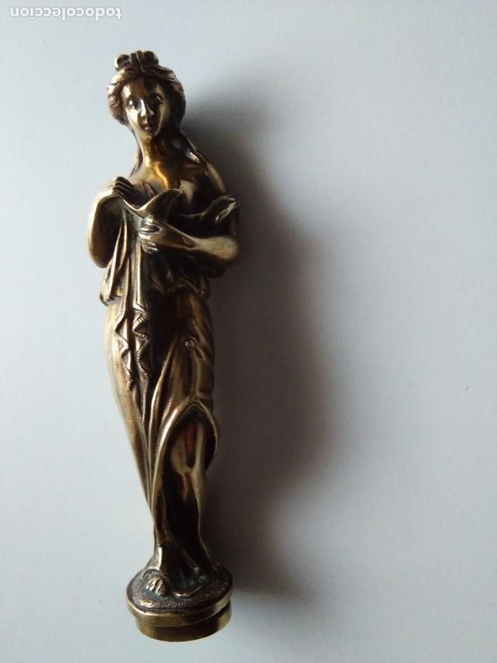 Antig&uuml;edades: FIGURA MUJER O DIOSA BRONCE - Foto 4