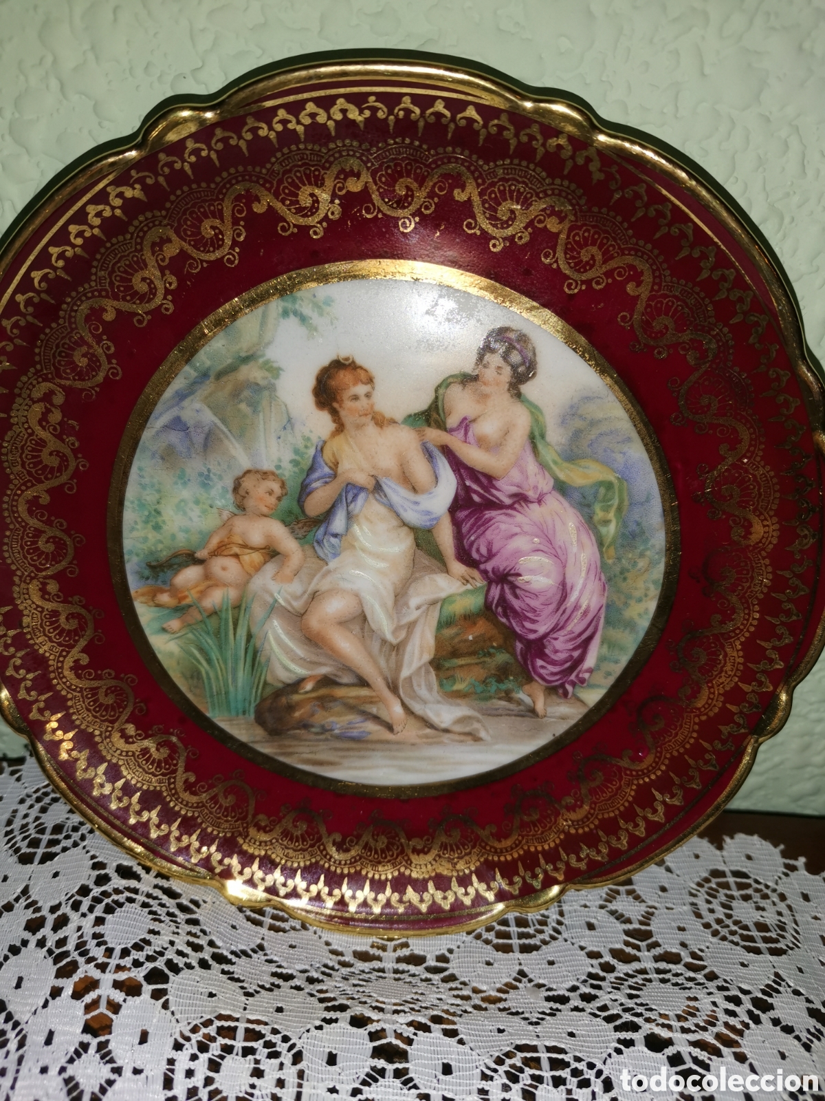 Antig&uuml;edades: Pareja de platos de Limoges - Foto 2