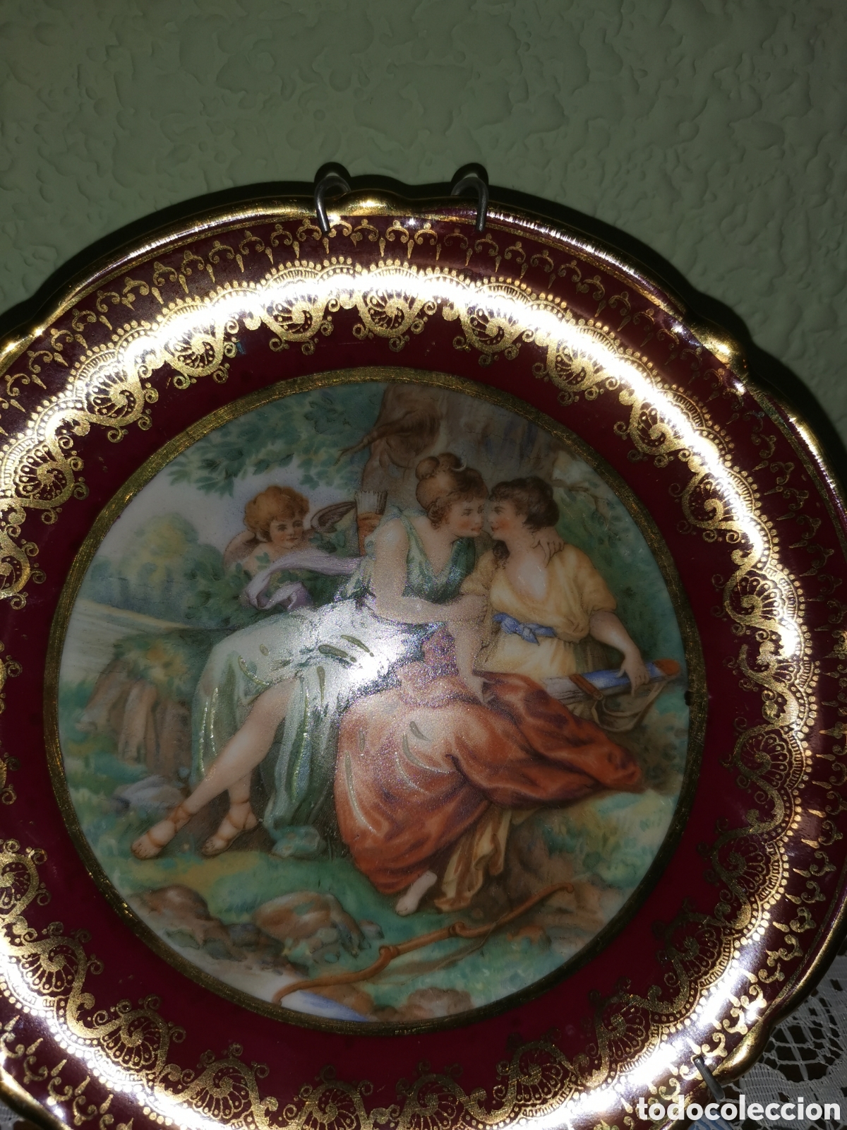 Antig&uuml;edades: Pareja de platos de Limoges - Foto 3