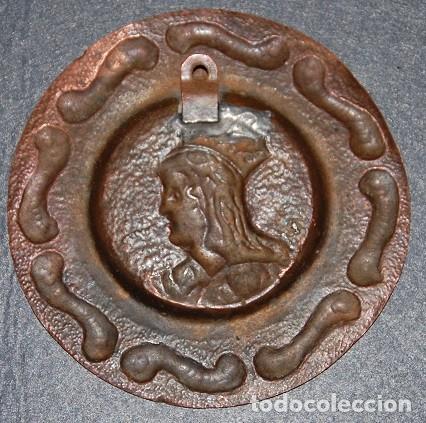 Antig&uuml;edades: PLATO DE COBRE ISABEL LA CATOLICA-10 - Foto 2