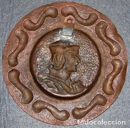 Antig&uuml;edades: PLATO DE COBRE CRISTOBAL COLON-11 - Foto 2