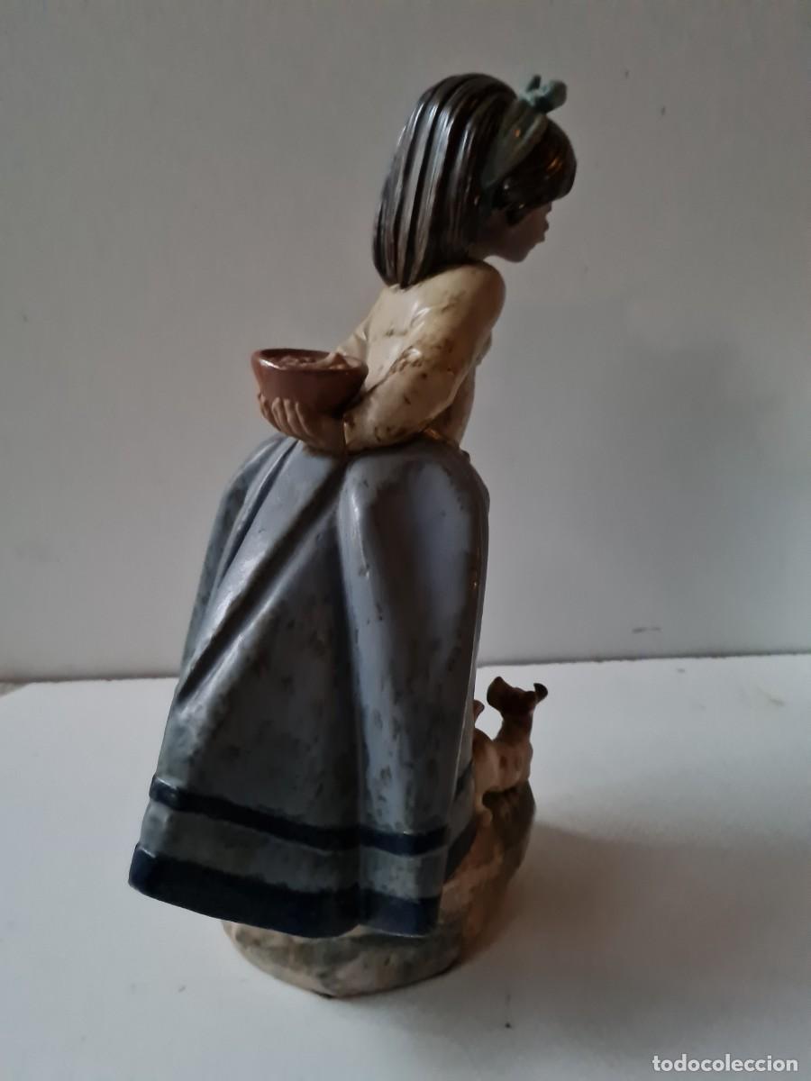 Antig&uuml;edades: LLADRO NI&Ntilde;A COM CESTO Y PERRO 35 CMS - Foto 5