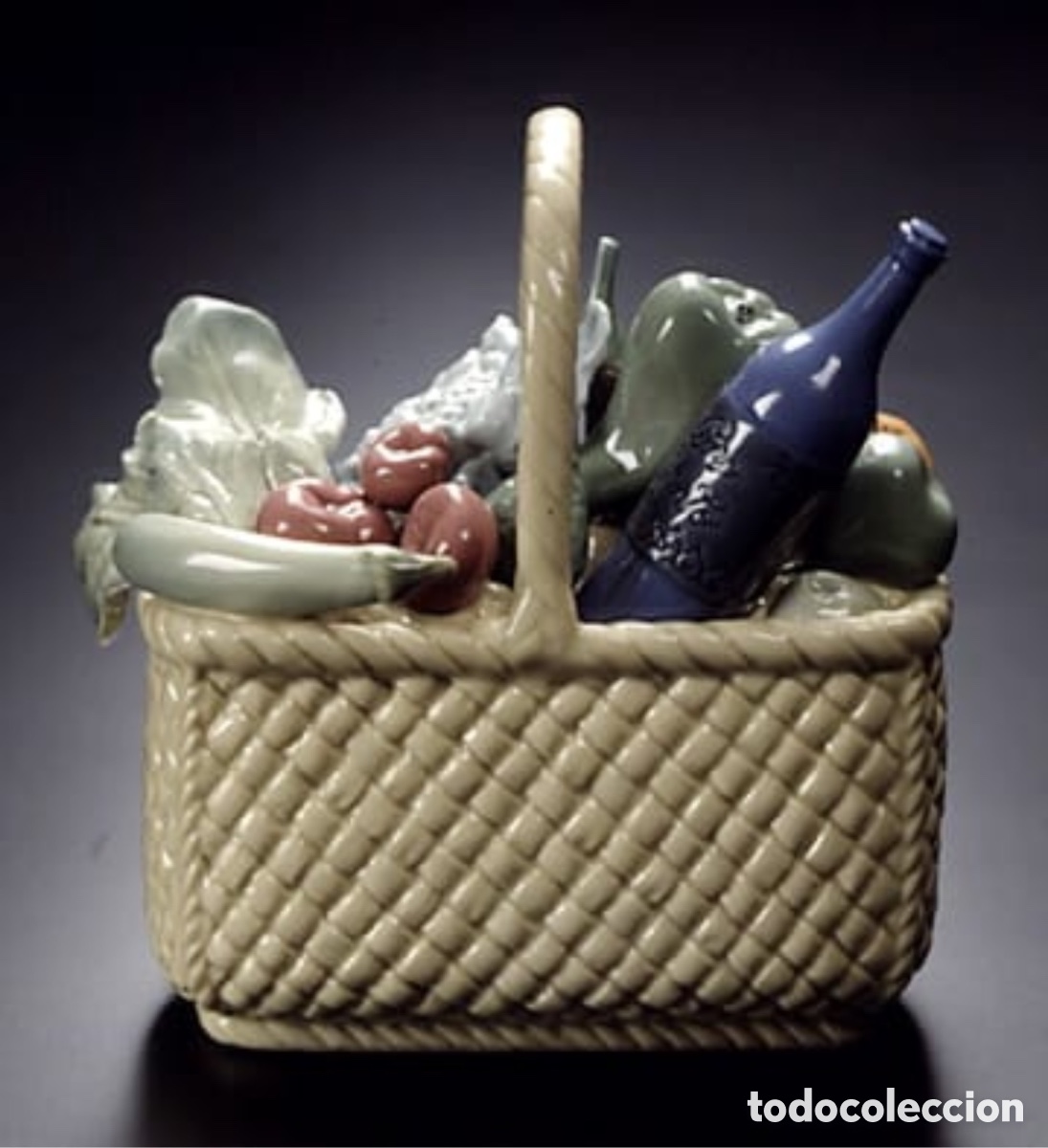 Antig&uuml;edades: REF: 01007510 &ldquo;CESTA DE FRUTAS&rdquo; LLADR&Oacute; - Foto 1