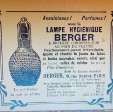 Antigüedades: LAMPARA BERGER-PHARMACY L.MULLER PARIS(SELLADO)-CRISTAL BACCARAT(SELLADO)-NUMERADO