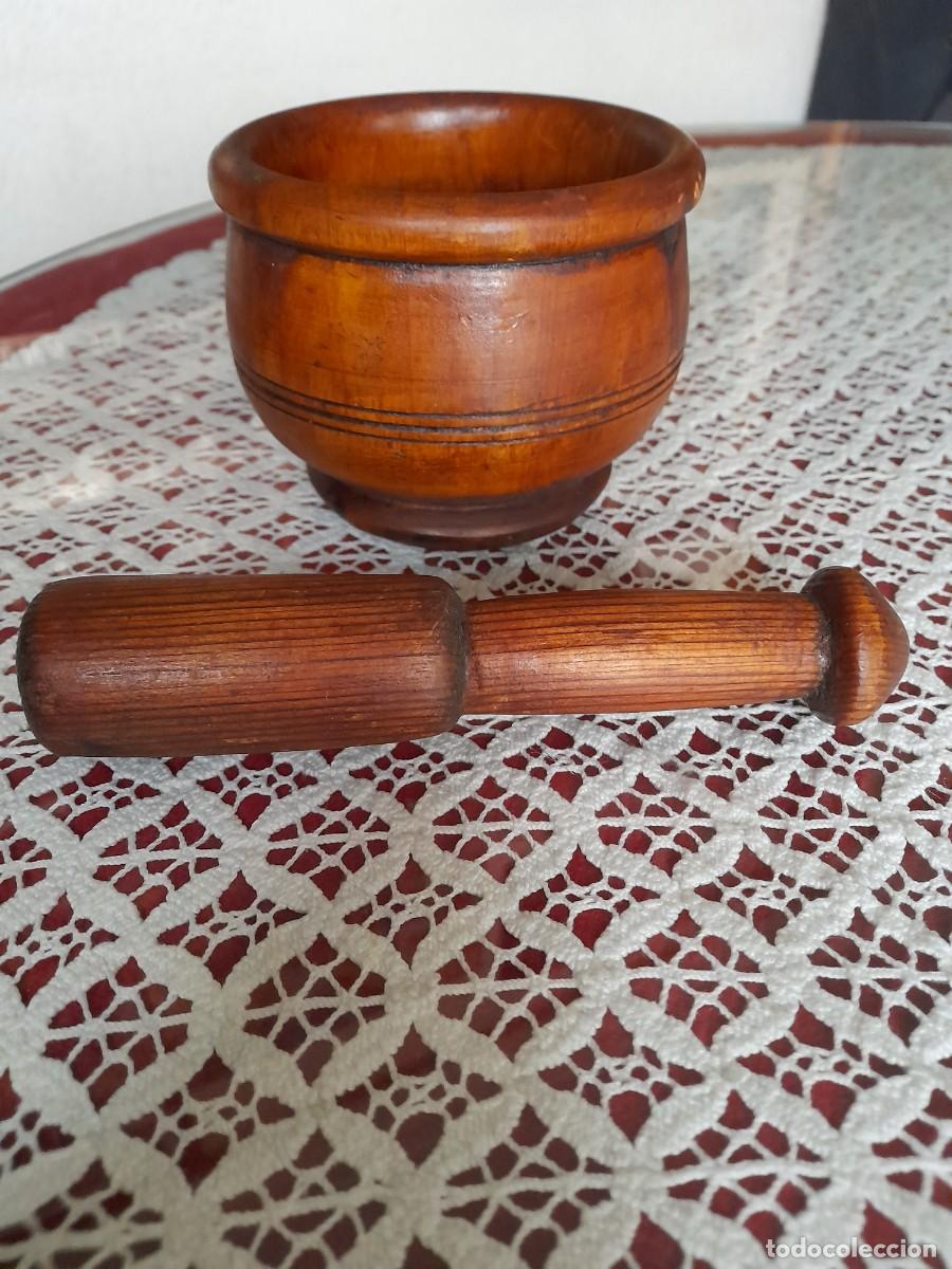 Antig&uuml;edades: Mortero de madera - Foto 2