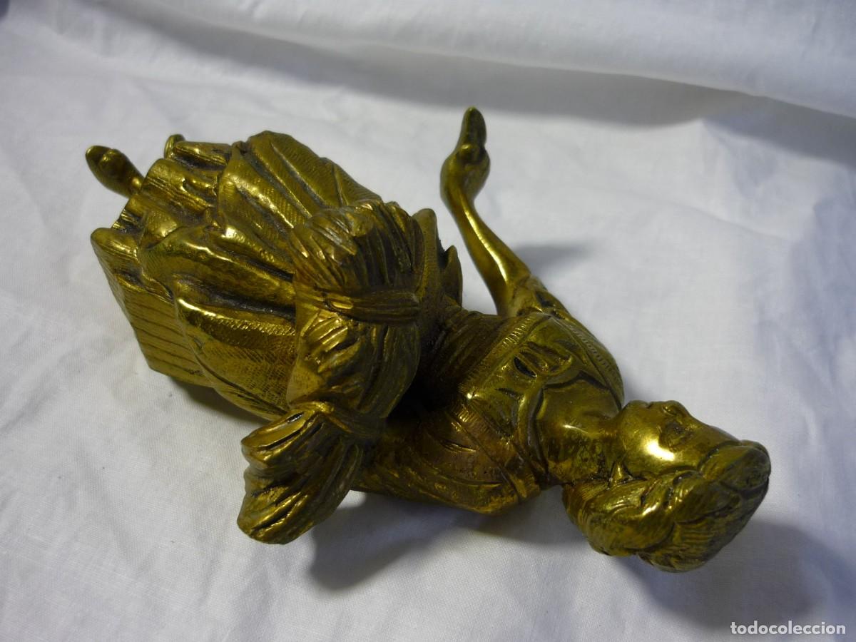 Antig&uuml;edades: Figura de bronce mujer con espigas, espigadora - Foto 4
