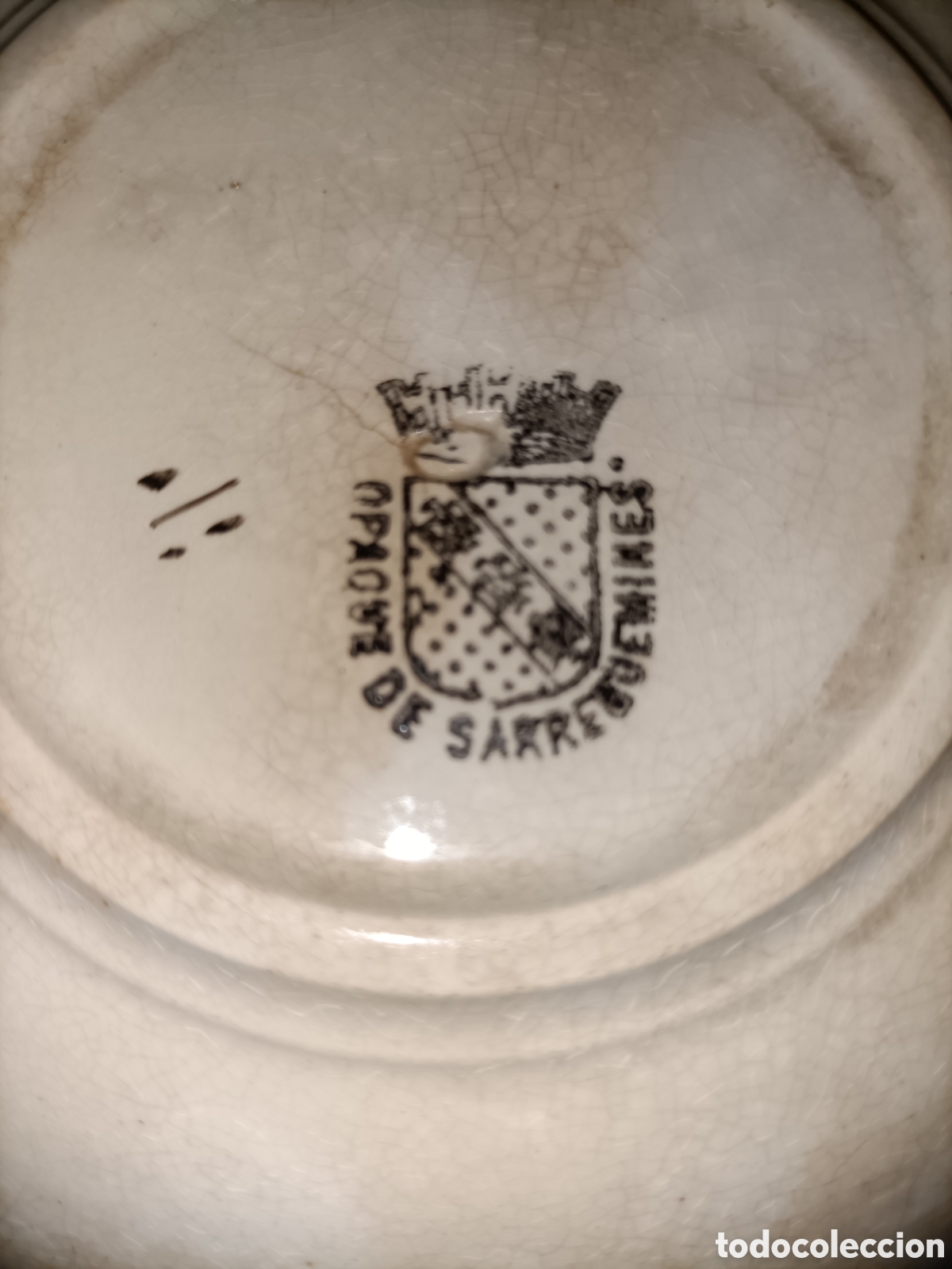 Antig&uuml;edades: Platillo Sarreguemines. 13 cms &empty; - Foto 4