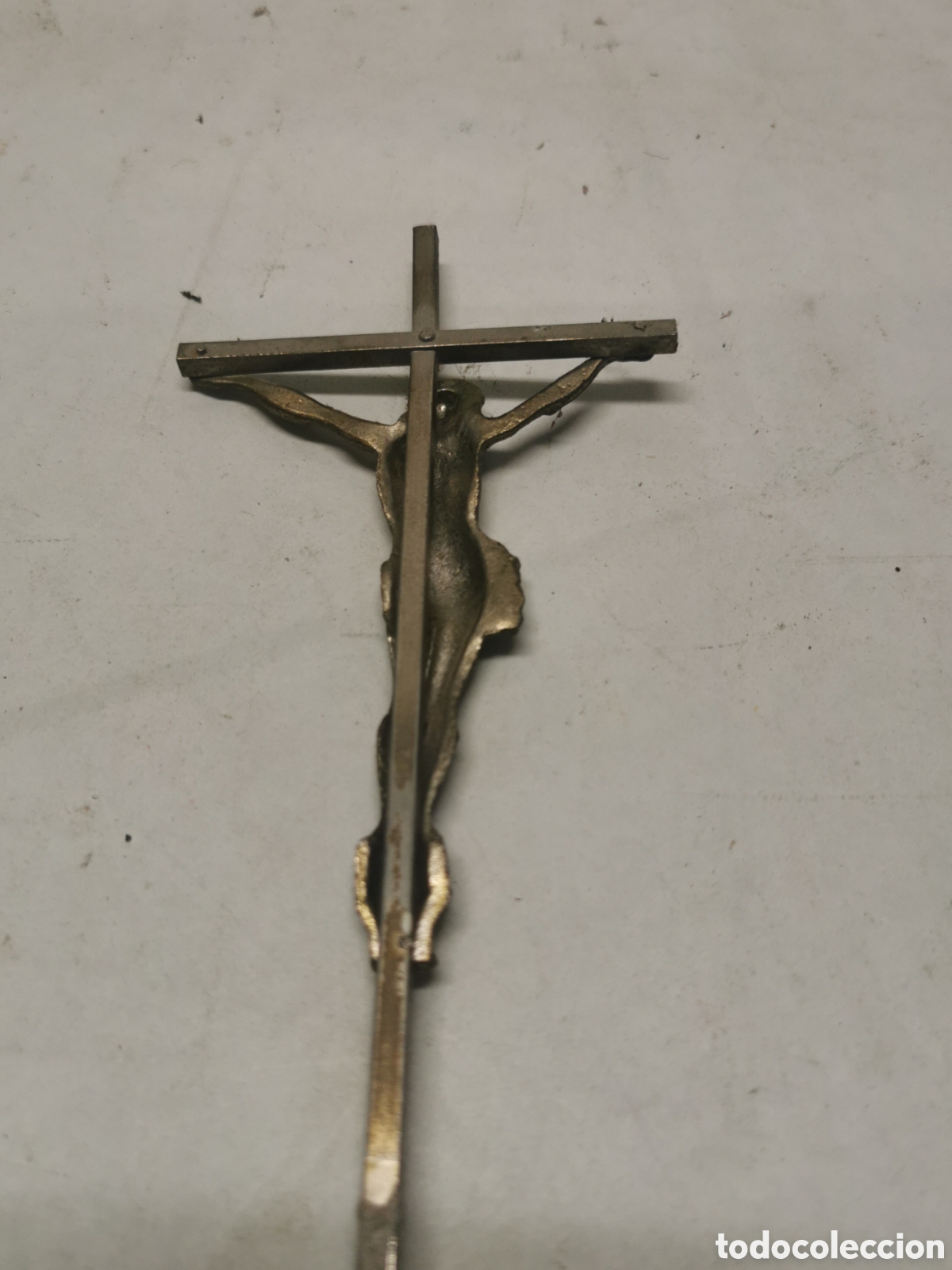 Antig&uuml;edades: Crucifijo metal - Foto 4