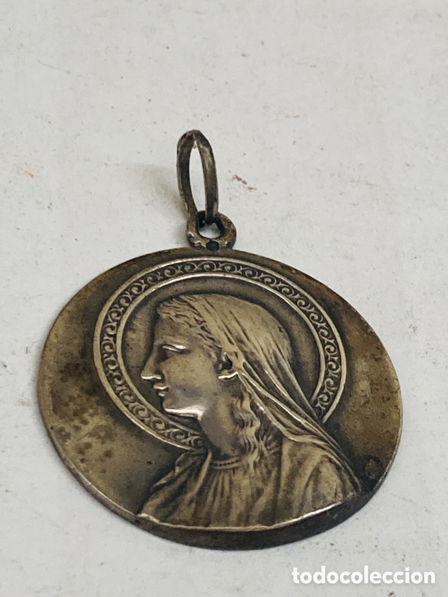 Antig&uuml;edades: Medalla de plata religiosa - Foto 1