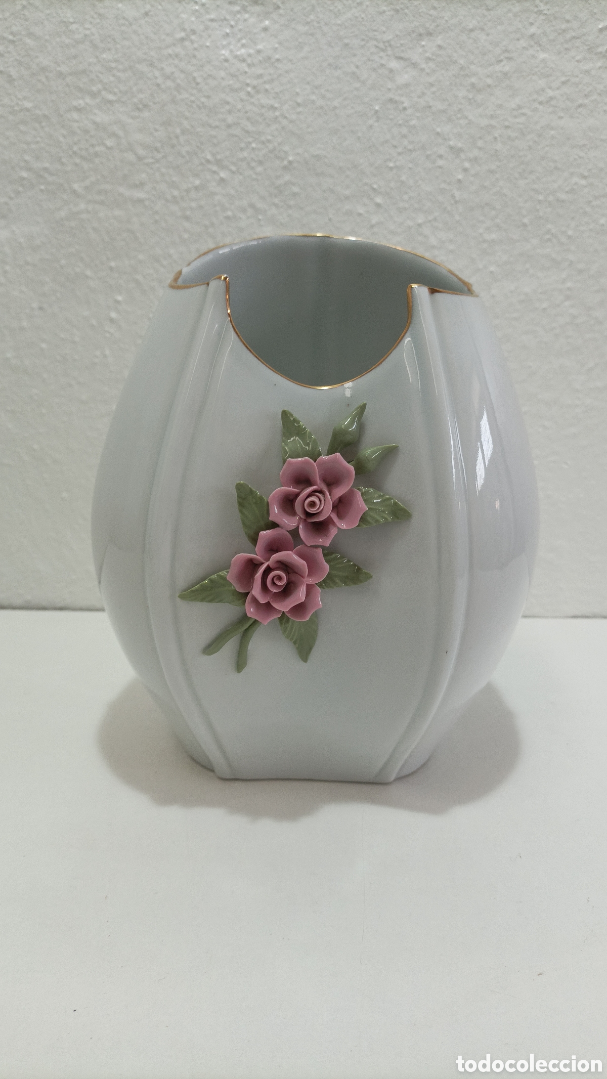Antig&uuml;edades: FLORERO ANTIGUO DE PORCELANA - Foto 6