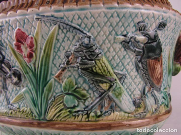 Antig&uuml;edades: Macetero en may&oacute;lica - Siglo XIX - Foto 9