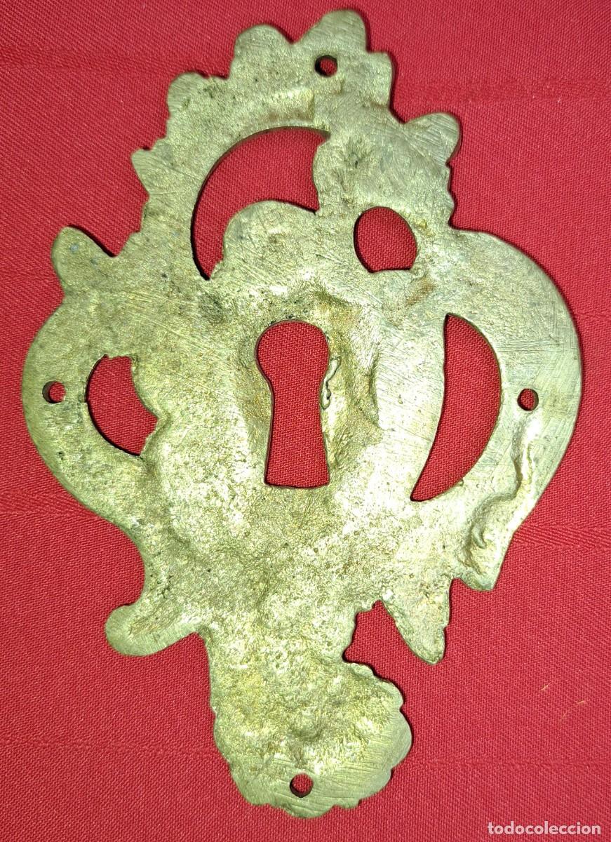 Antig&uuml;edades: Placa boca llave de bronce, Luis XIV - Foto 3
