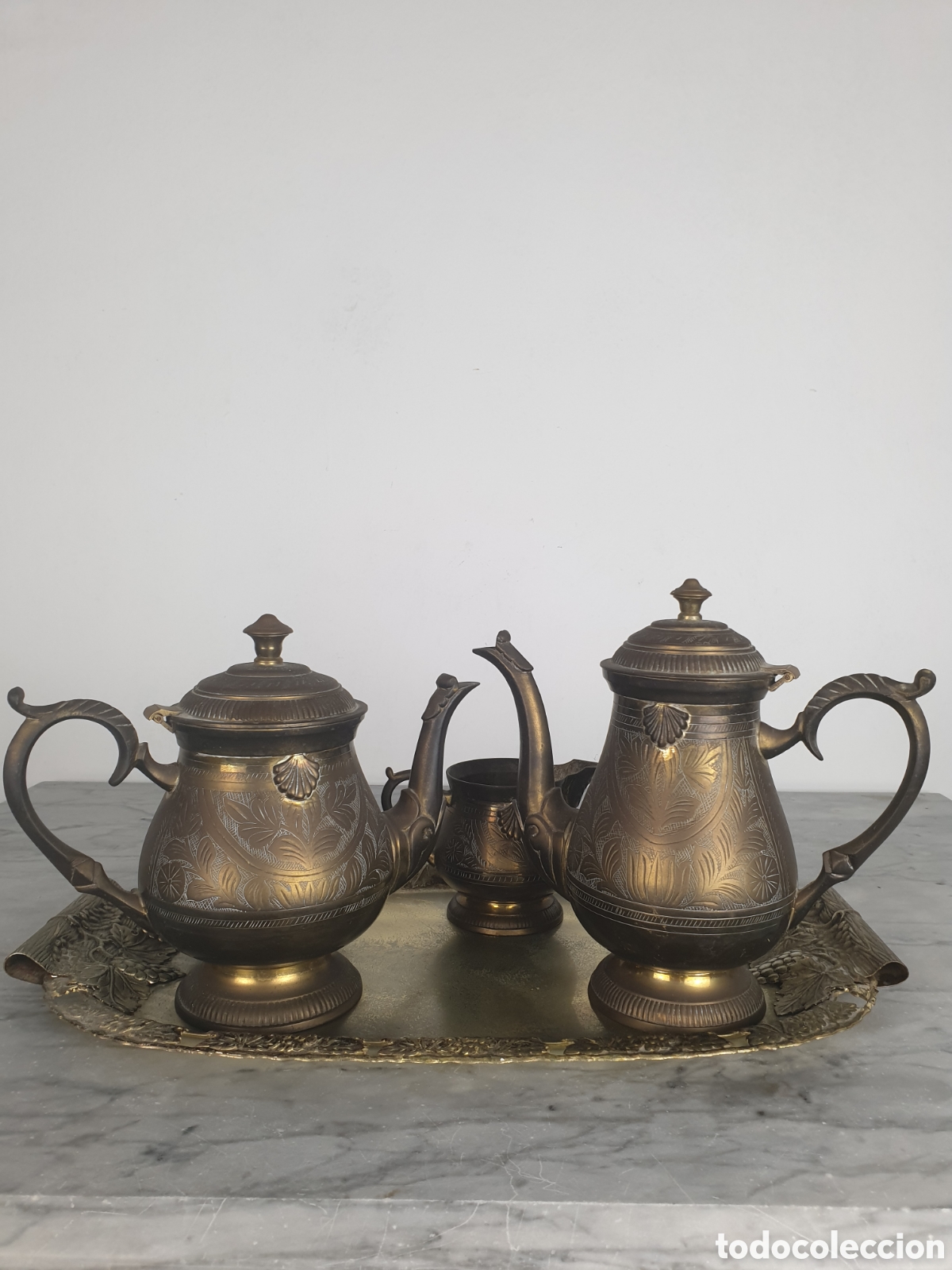 Antig&uuml;edades: Juego de t&eacute; y caf&eacute; con su bandeja - Foto 6