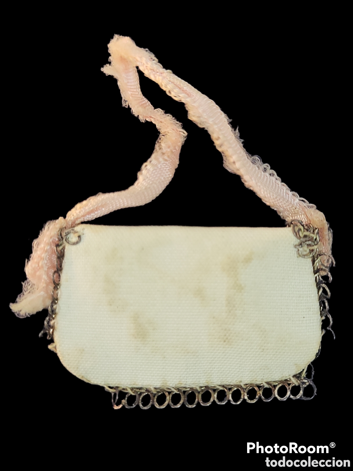 Antig&uuml;edades: ESCAPULARIO FORMA DE BOLSO CON RIBETE EN PLATA. 3.5CM - Foto 2