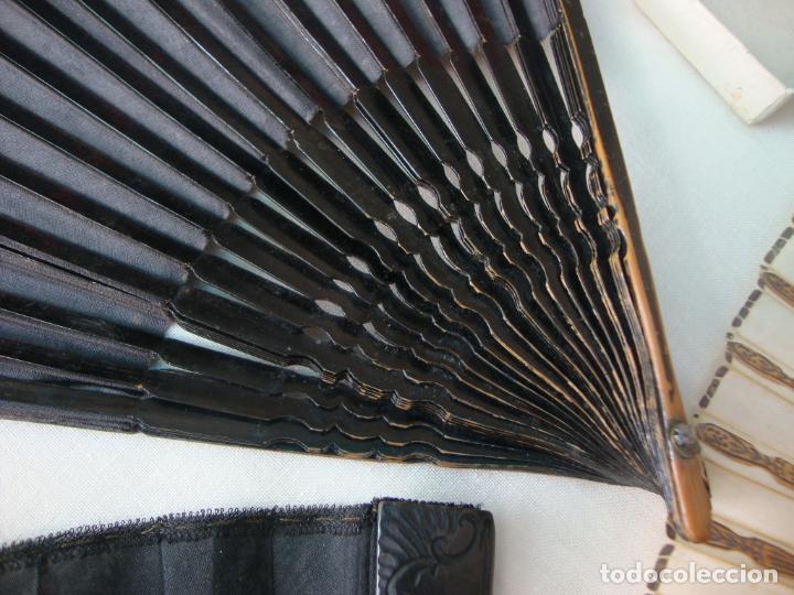 Antig&uuml;edades: 3 ABANICOS DE MADERA, ANTIGUOS - Foto 16