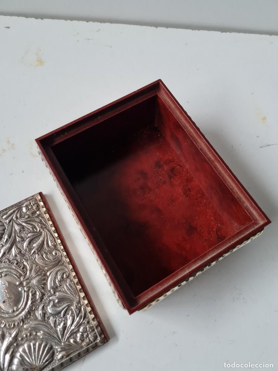 Antig&uuml;edades: CAJA PLATA Y MADERA 13 X 10 X 6 CMS - Foto 5