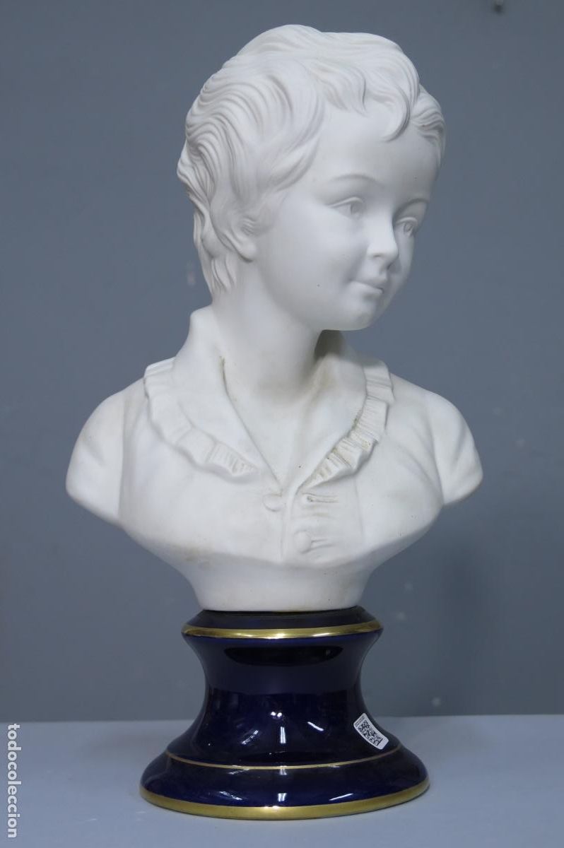Antig&uuml;edades: BUSTO DE JOVEN. BISCUIT. SIGUIENDO MODELOS LIMOGES - Foto 1