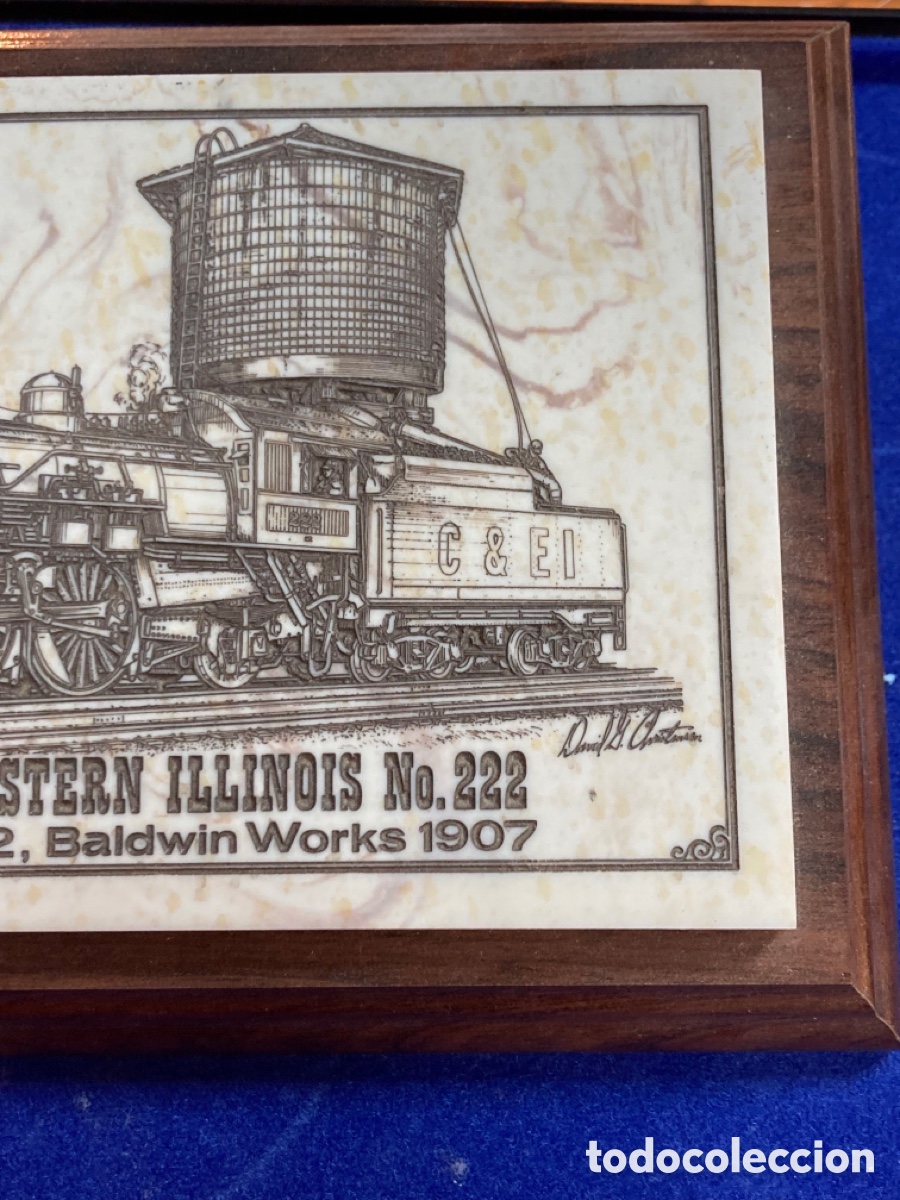Antig&uuml;edades: Bonito azulejo tem&aacute;tica trenes - Foto 3
