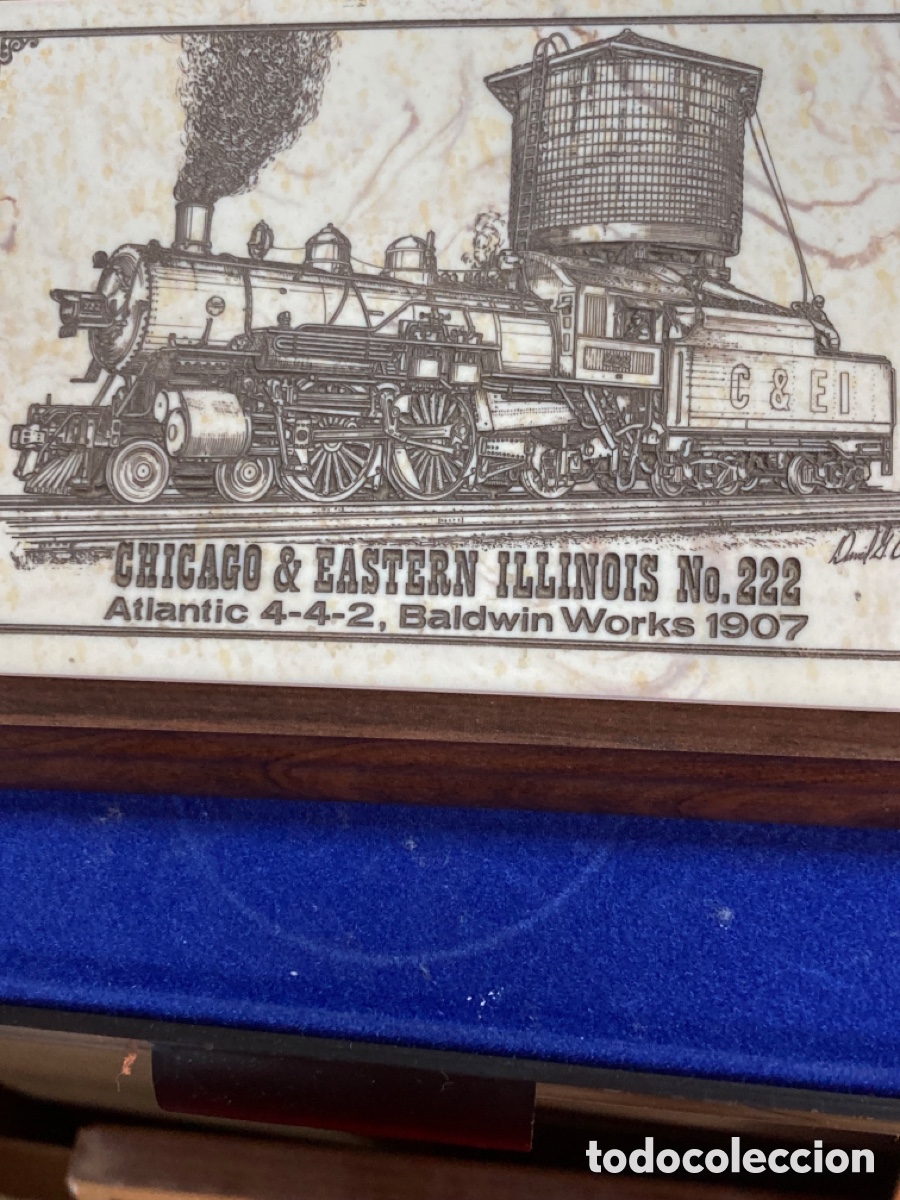 Antig&uuml;edades: Bonito azulejo tem&aacute;tica trenes - Foto 4