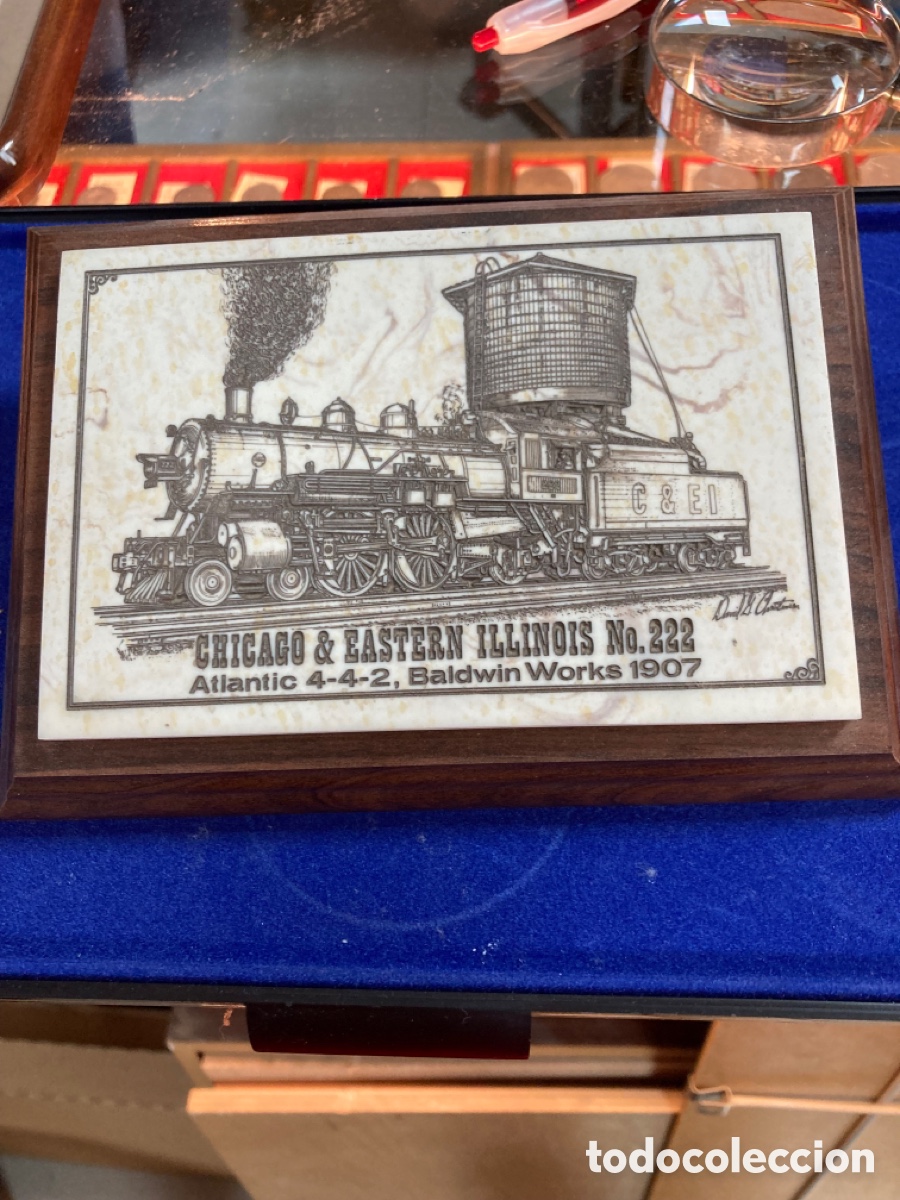 Antig&uuml;edades: Bonito azulejo tem&aacute;tica trenes - Foto 1