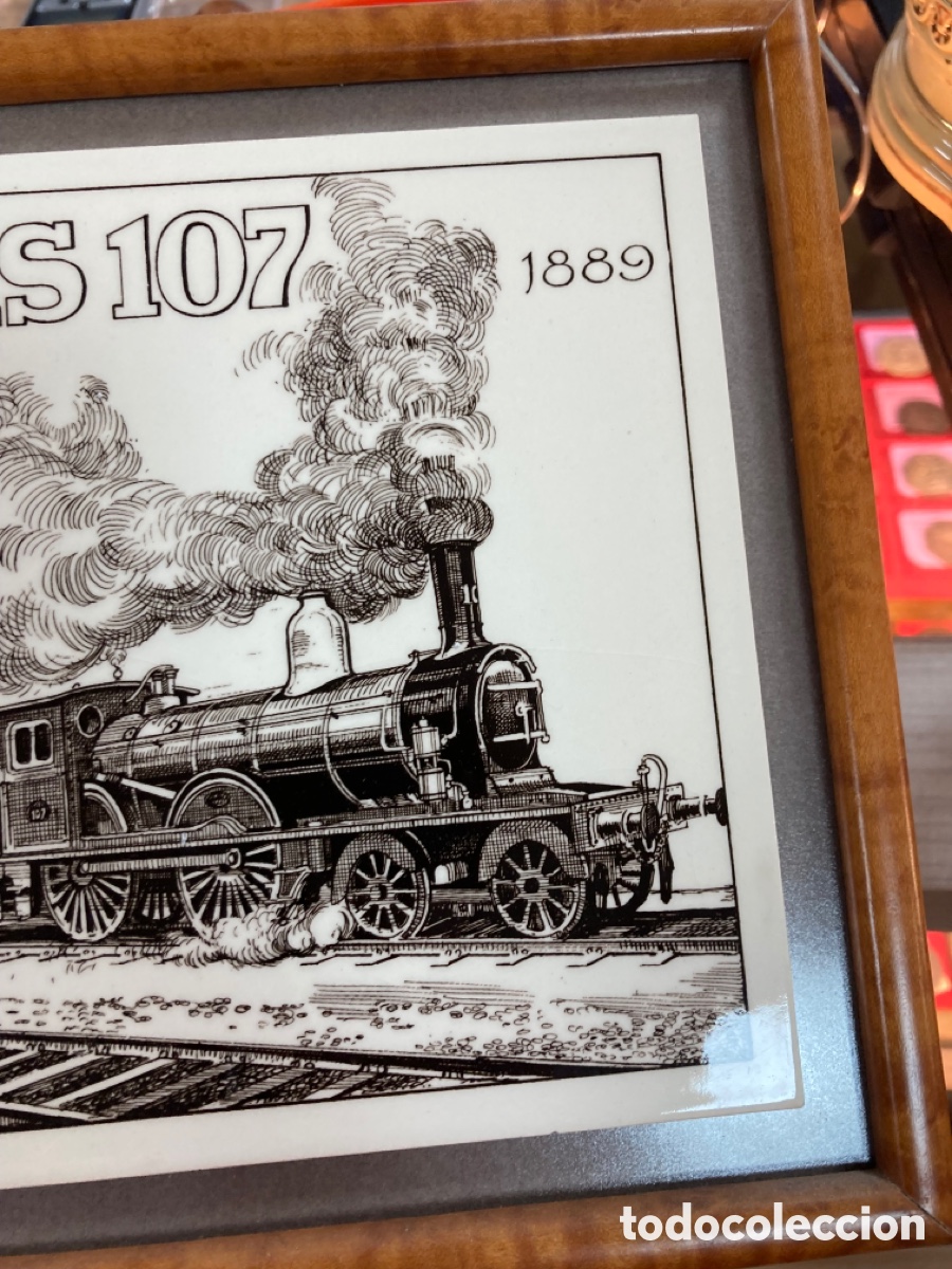 Antig&uuml;edades: Bonito azulejo enmarcado - Foto 3