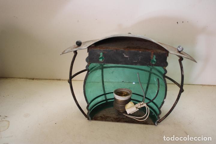 Antig&uuml;edades: aplique antiguo con cristal azul - Foto 2