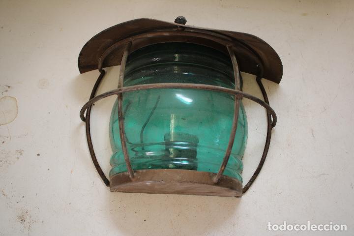 Antig&uuml;edades: aplique antiguo con cristal azul - Foto 3
