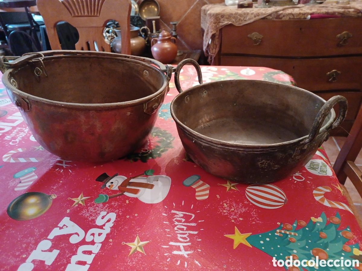 Antiquit&eacute;s: Preciosas cubetas de cobre antiguas