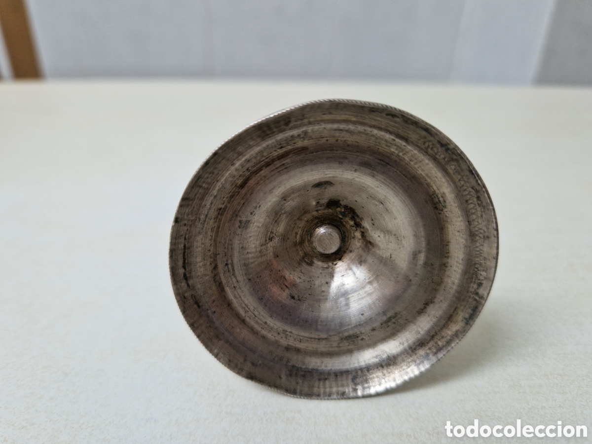 Antig&uuml;edades: BONITO CANDELABRO EN PLATA DE LEY 9 CM - Foto 4