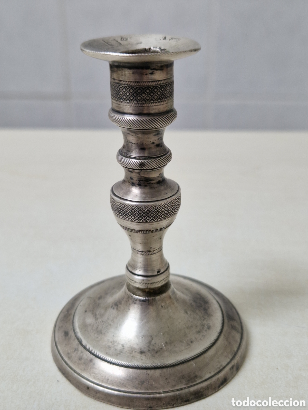 Antig&uuml;edades: BONITO CANDELABRO EN PLATA DE LEY 9 CM - Foto 9