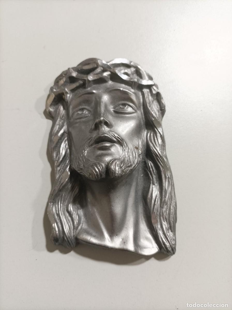Antig&uuml;edades: Imagen ROSTRO de CRISTO de Metal - Foto 1