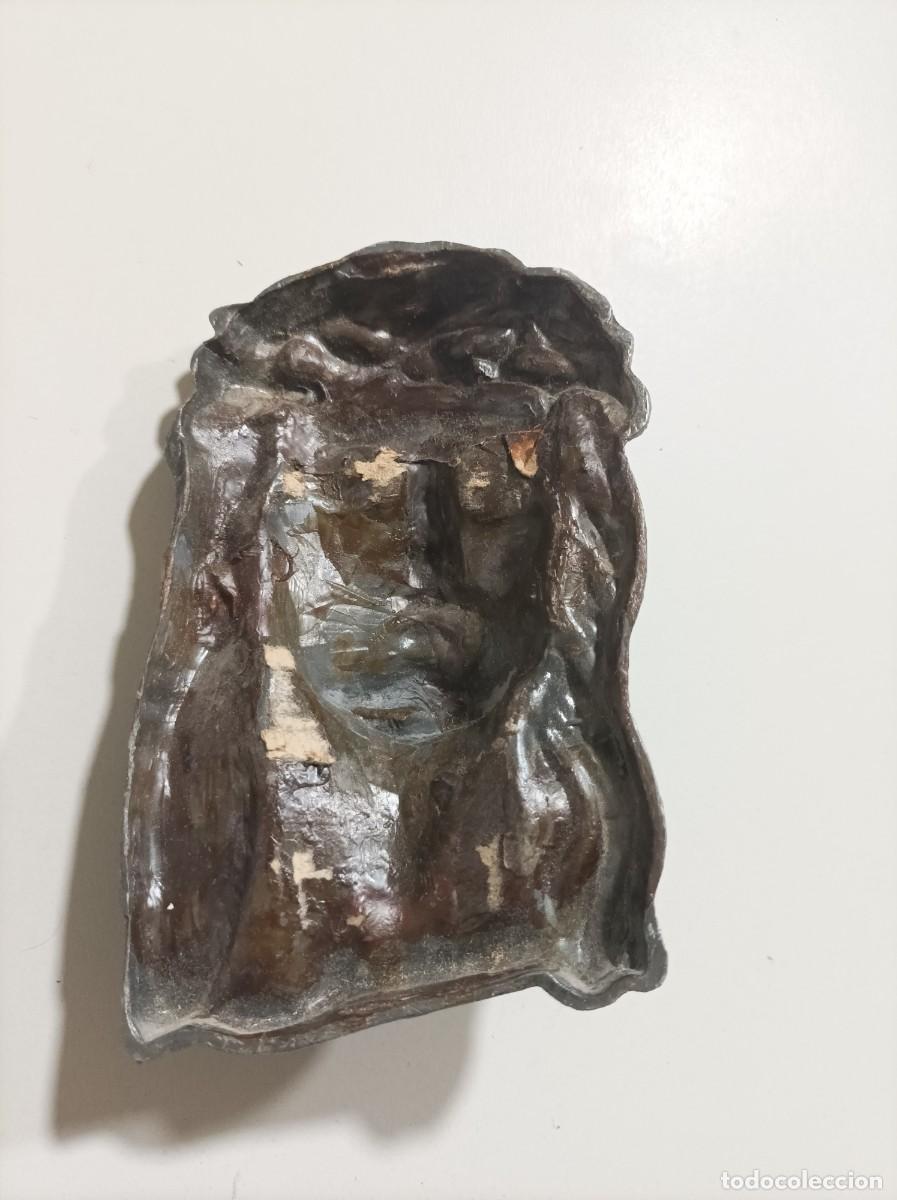 Antig&uuml;edades: Imagen ROSTRO de CRISTO de Metal - Foto 2