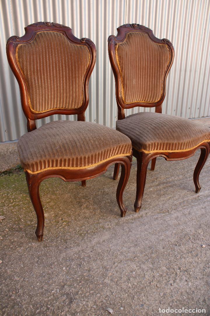 Antig&uuml;edades: 2 sillas isabelinas - Foto 4