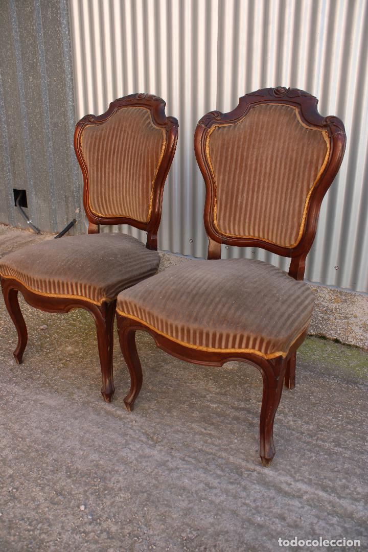 Antig&uuml;edades: 2 sillas isabelinas - Foto 5