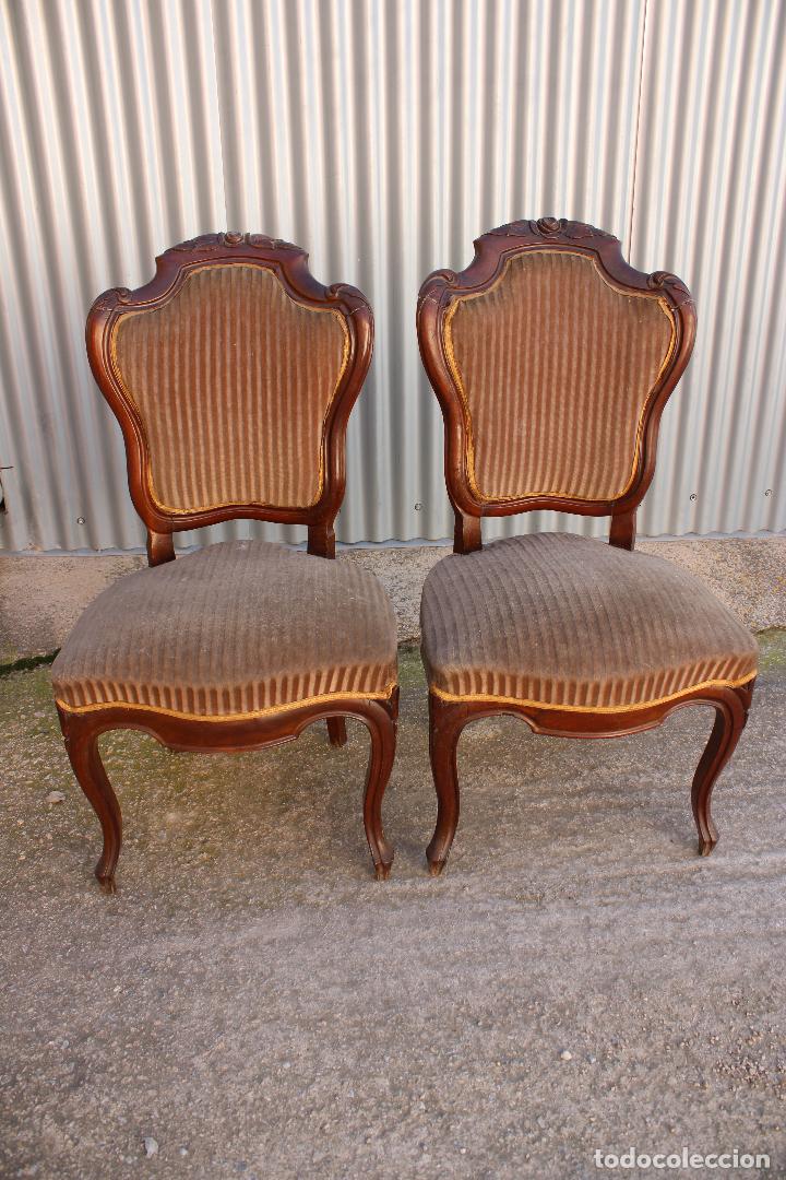 Antig&uuml;edades: 2 sillas isabelinas - Foto 8