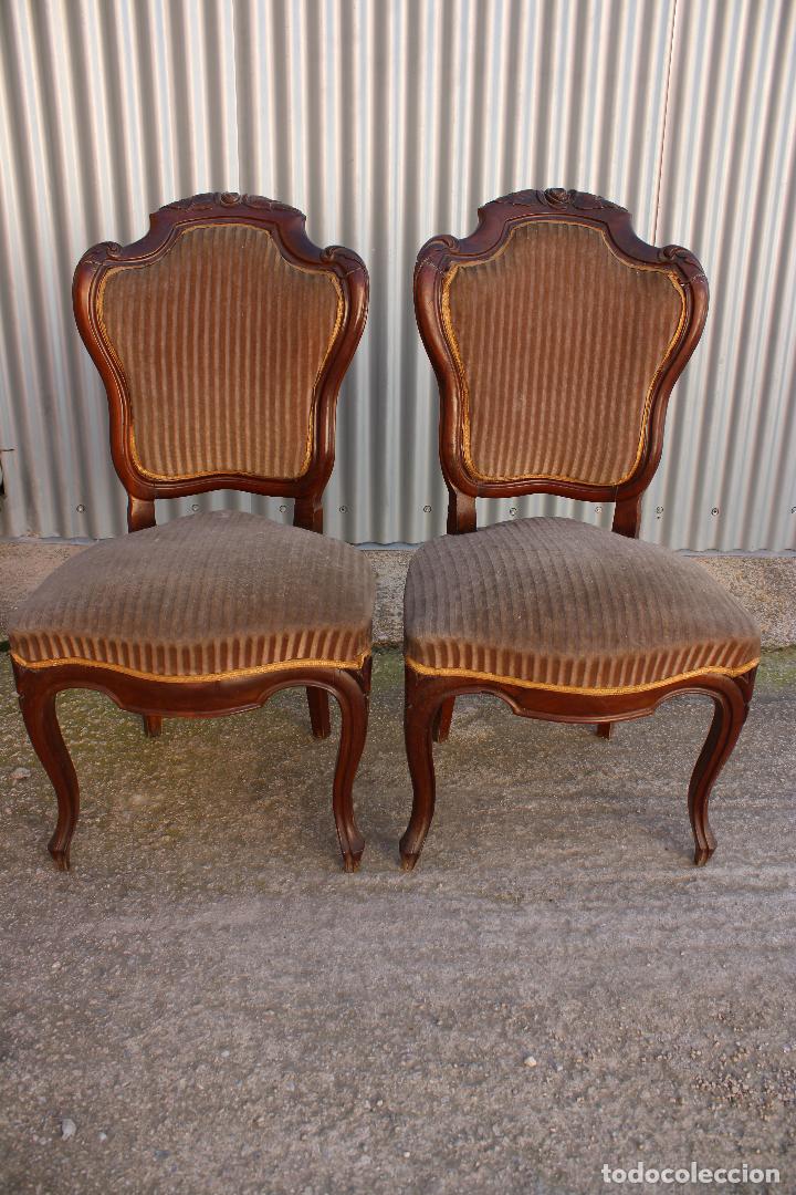 Antig&uuml;edades: 2 sillas isabelinas - Foto 1