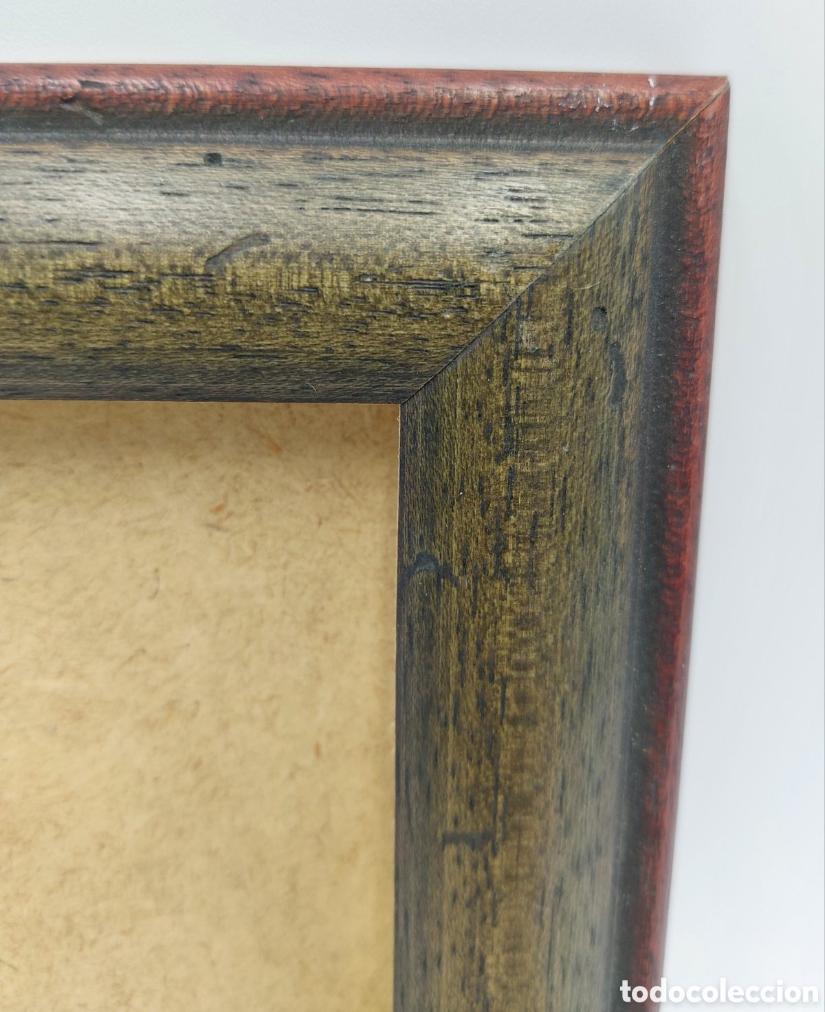 Antig&uuml;edades: Marco de madera de pino pintado - Foto 3