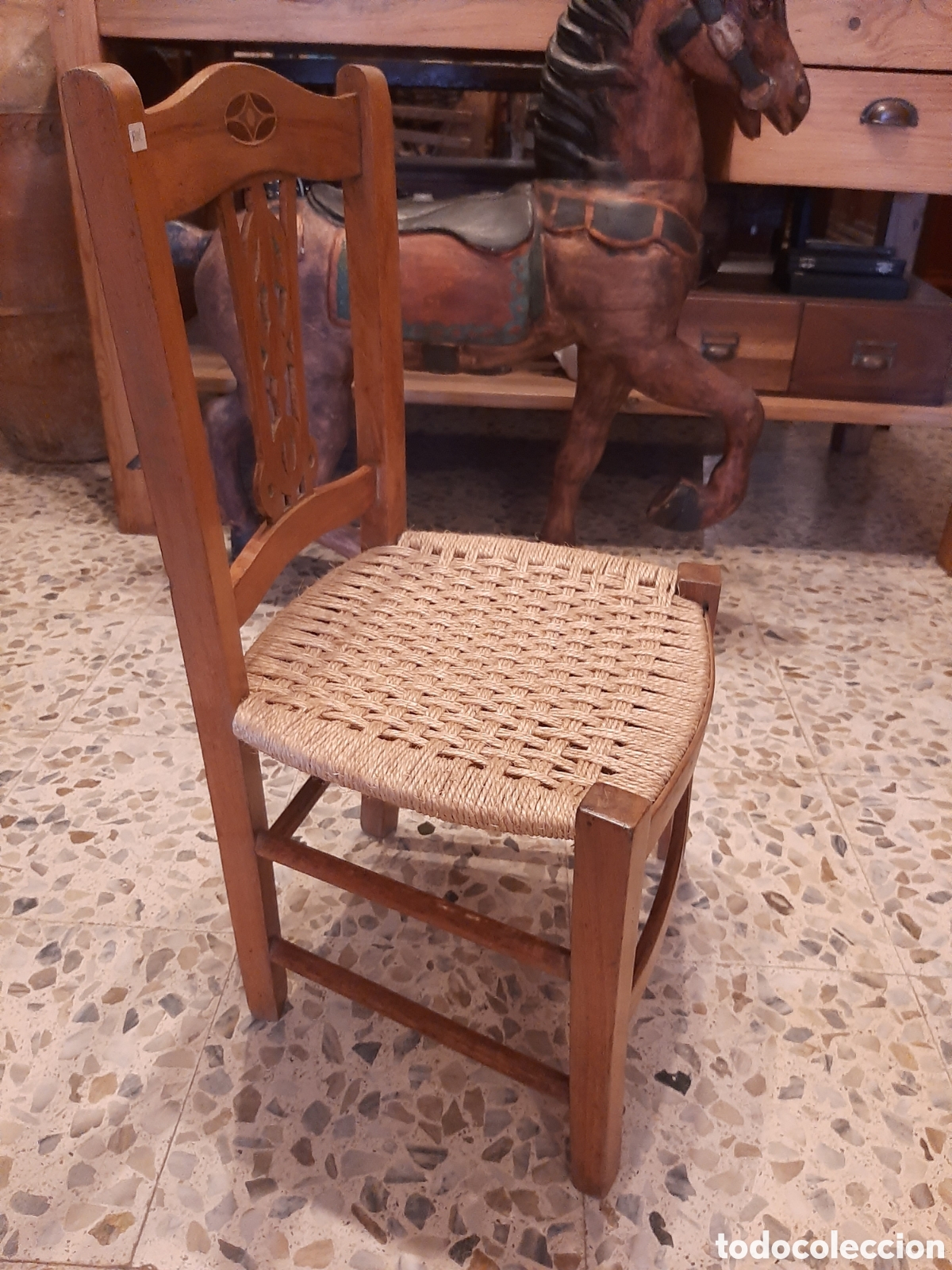 Antig&uuml;edades: PEQUE&Ntilde;A SILLA DE MALLORCA - Foto 3