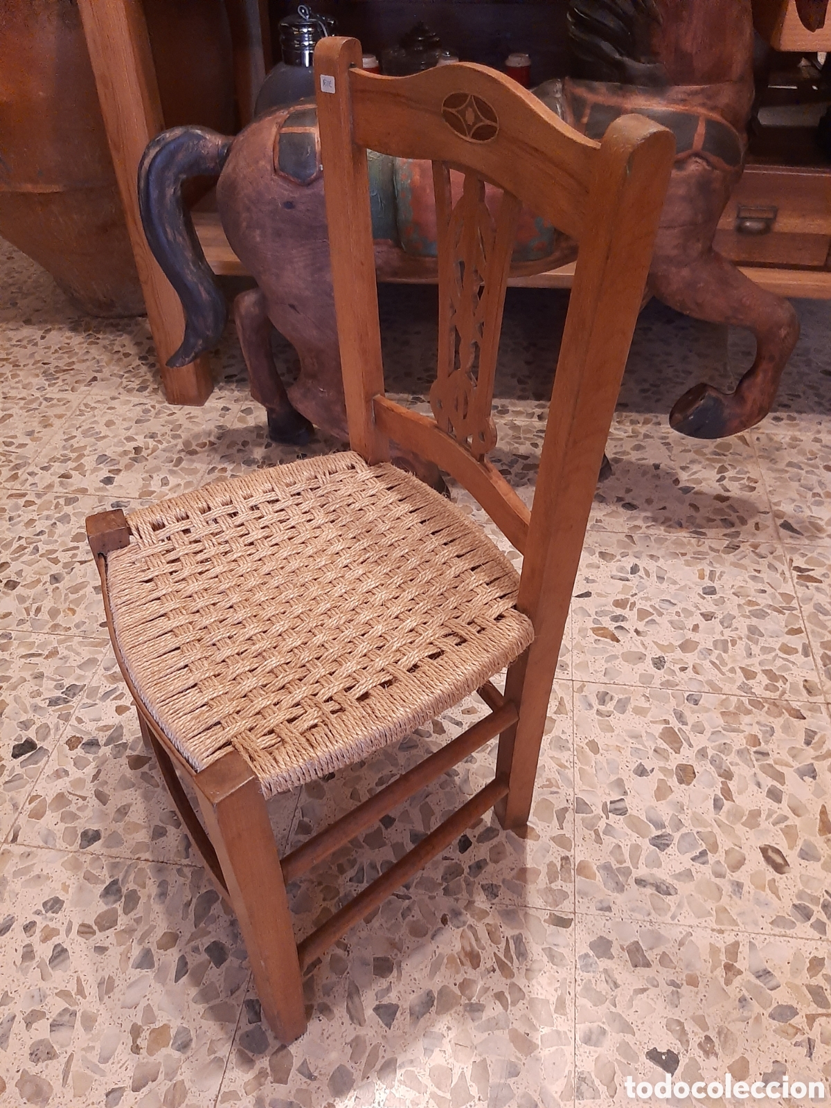 Antig&uuml;edades: PEQUE&Ntilde;A SILLA DE MALLORCA - Foto 5