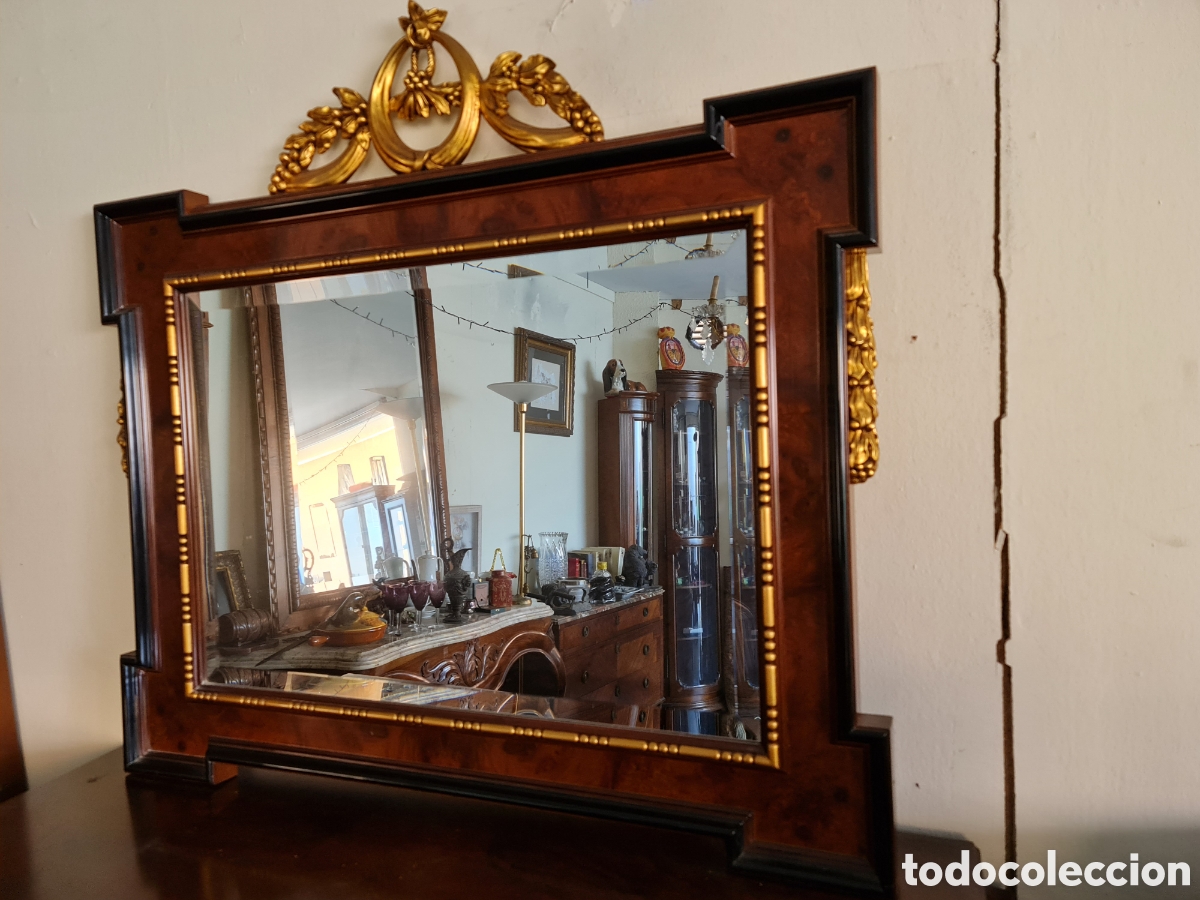 Antig&uuml;edades: Espejo imperio de madera - Foto 2