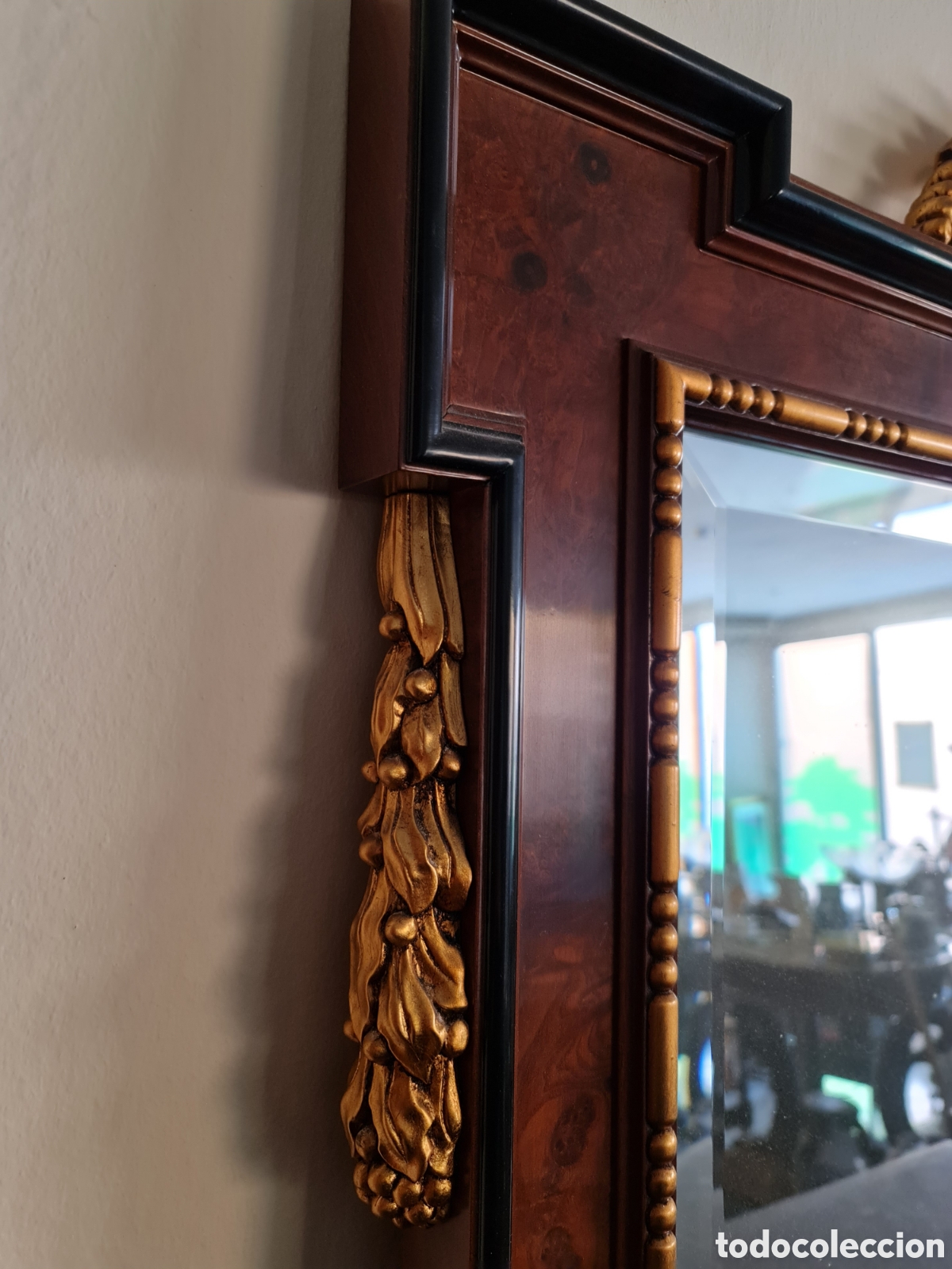 Antig&uuml;edades: Espejo imperio de madera - Foto 3