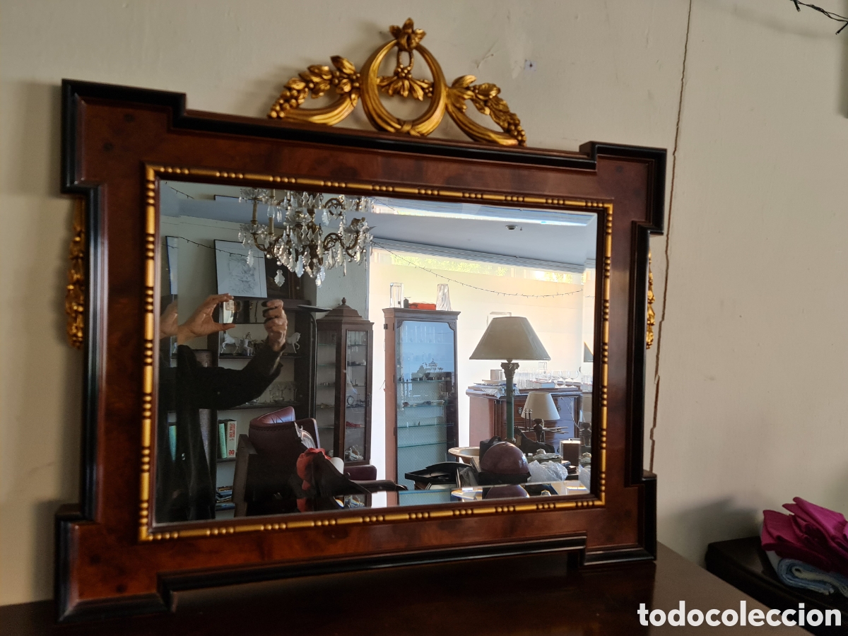 Antig&uuml;edades: Espejo imperio de madera - Foto 1