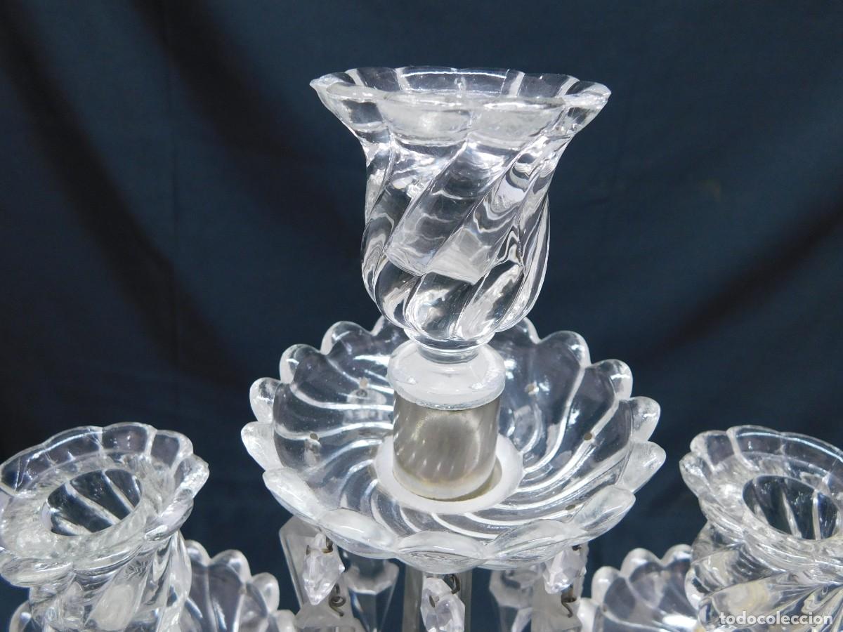 Antig&uuml;edades: PAREJA CANDELABROS CRISTAL - Foto 14