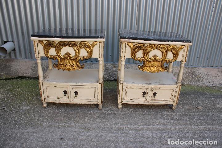 Antig&uuml;edades: 2 mesillas de noche vintage - Foto 7