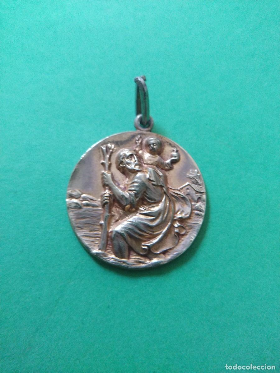 Antig&uuml;edades: Medalla San Crist&oacute;bal en bronce/relieve - Foto 2