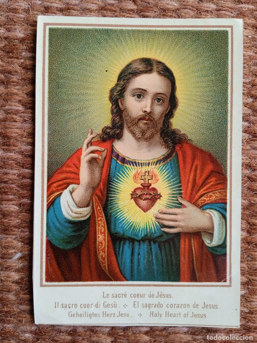 Antig&uuml;edades: SAGRADO CORAZON DE JESUS - ESTAMPITA - Foto 1