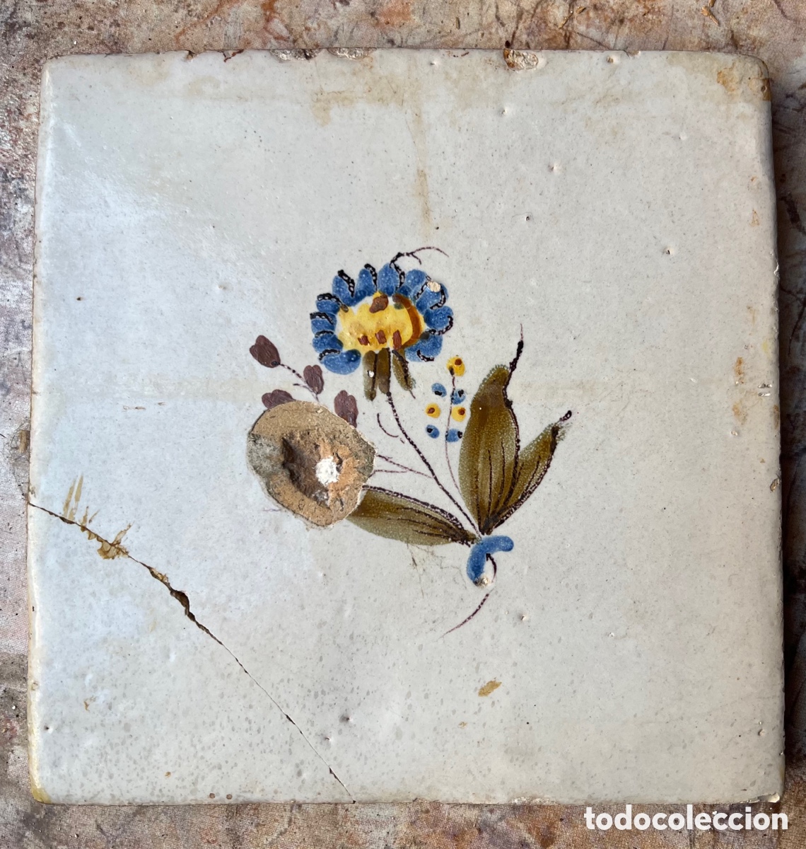 Antig&uuml;edades: AZULEJO VALENCIANO SIGLO XIX - Foto 1