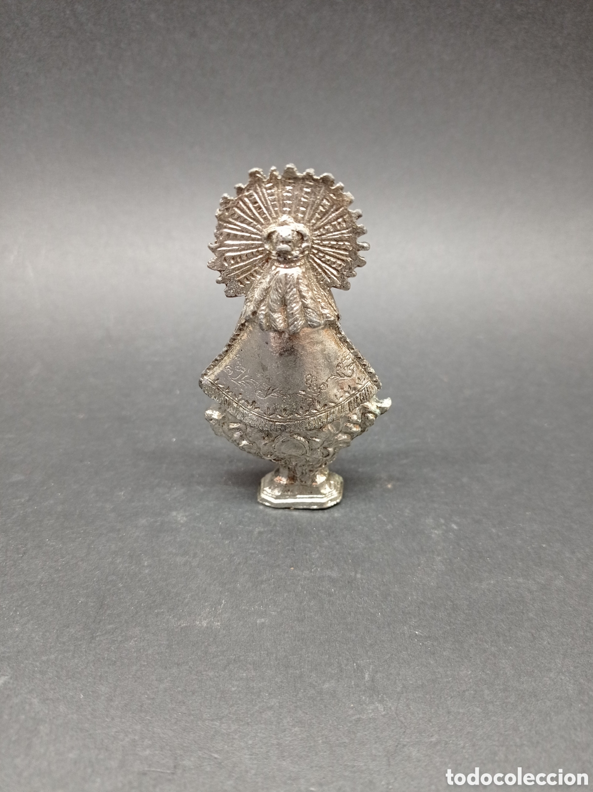 Antig&uuml;edades: Virgen antigua de metal - Foto 3