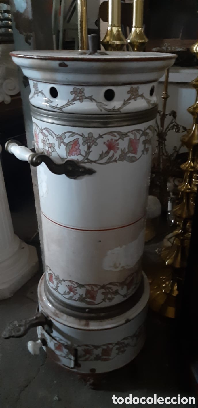 Antig&uuml;edades: Antigua Estufa esmaltada - Foto 3