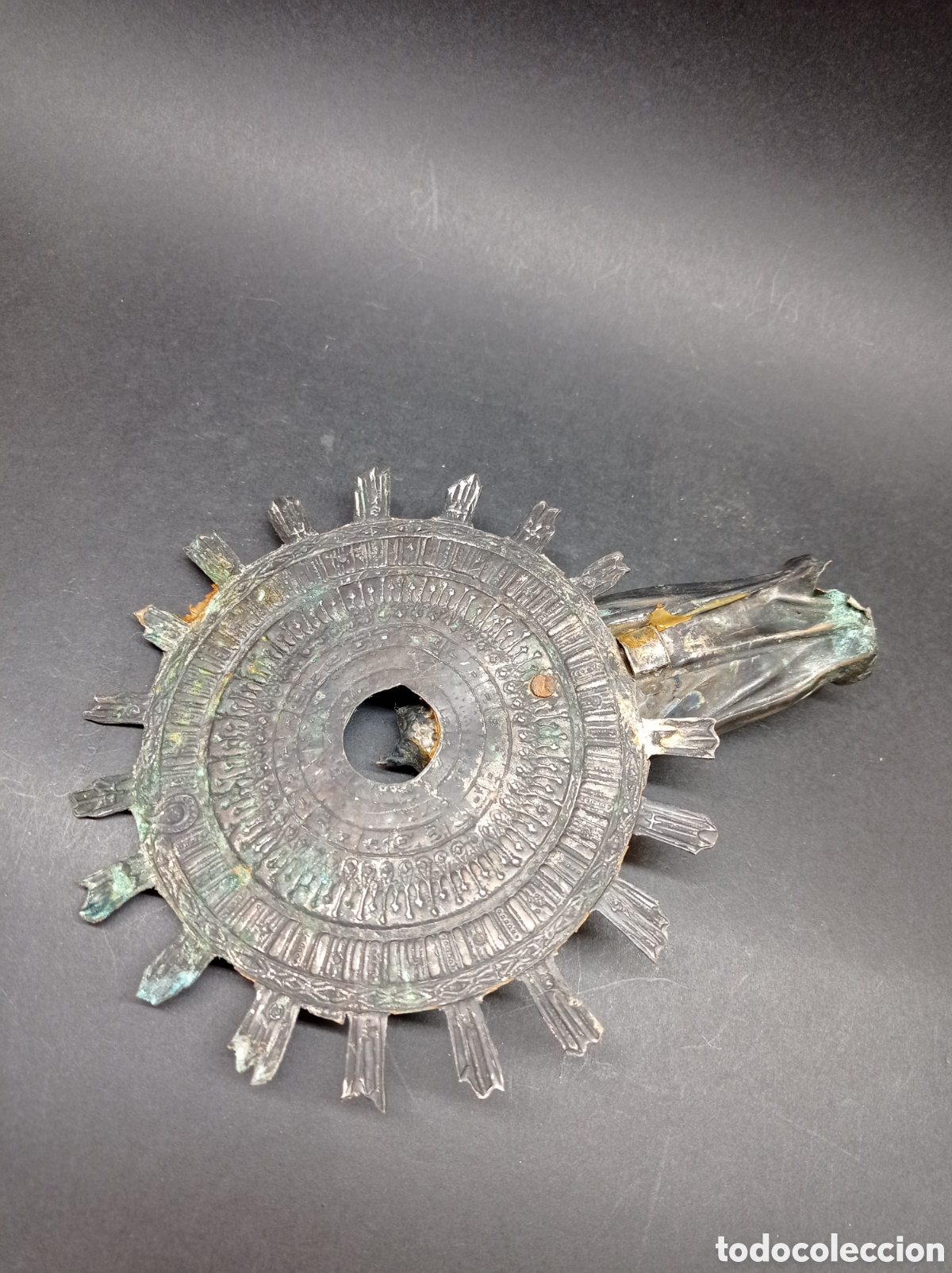 Antig&uuml;edades: Virgen antigua de metal - Foto 7